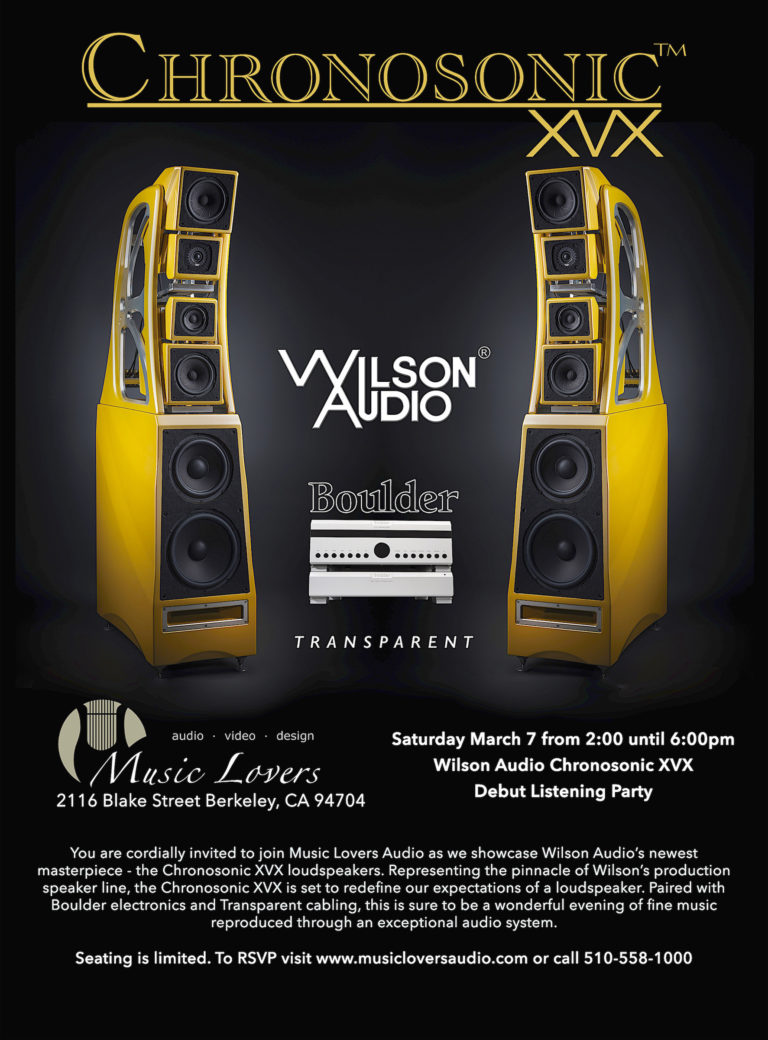 Music Lovers Audio Wilson XVX Listening Party Boulder Amplifiers